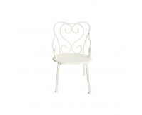 MAILEG Metalowe romantyczne Krzesełko -  białe