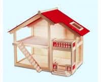 PINTOY Drewniany domek dla lalek