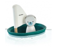 PLAN TOYS Żaglówka z misiem polarnym - zabawka do kąpieli