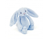 JELLYCAT Króliczek - grzechotka Bashful Blue Bunny
