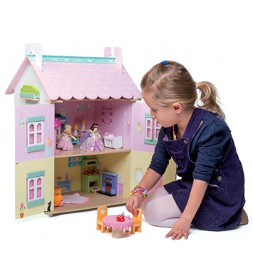 LE TOY VAN Drewniany domek dla lalek z akcesoriami - Jolie Sweetheart Cottage with Furniture